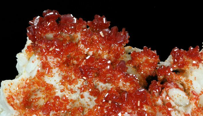 Red Vanadinite Crystal Cluster - Morocco #38528